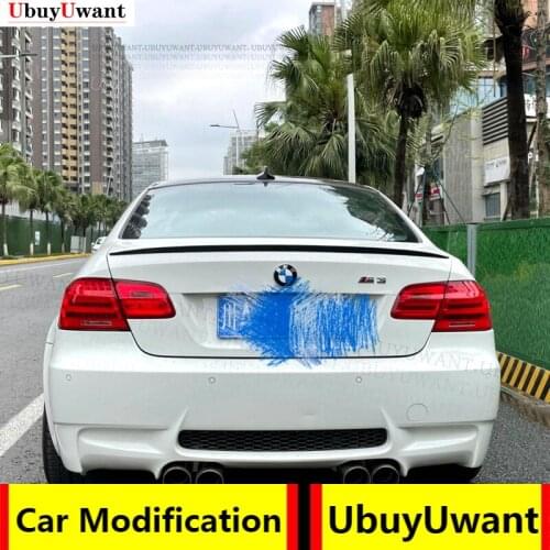 M Style Carbon Fiber Rear Roof Spoiler Trunk Lip Boot WING Fit FOR BMW E92 Spoiler 3 Series 2 Door E92 M3 E92 Coupe 2005 - 2012