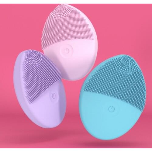 Ultrasonic Face Cleaning Mini Electric Massage Brush Washing Machine Waterproof Soft Silicone Cleansing Tool Deep Pore Skin Care