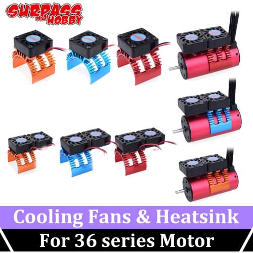 SURPASS HOBBY Cooling Fan Heat Sink Brushless Motor Heatsink for 1/8 RC Car Modified 540 550 3650 3660 3670 3674 Motor Series
