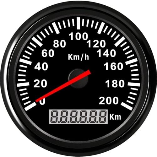 Waterproof Universal Speedometer Gauge 120 km/h ,200 km/h Boat Car Speedometer Gauge With Backlight