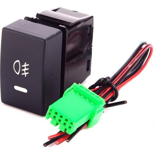 JanDeNing Car fog lamp Switch 12V Car LED Switch Button For Honda Accord /XR-V/ Civic /City With 200mm Cable