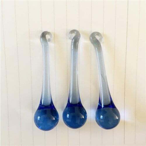 20pcs/Lot 16*60mm Lt Blue Crystal Raindrop Ball Glass Chandelier Crystal Hanging Drops Pendants Free Shipping