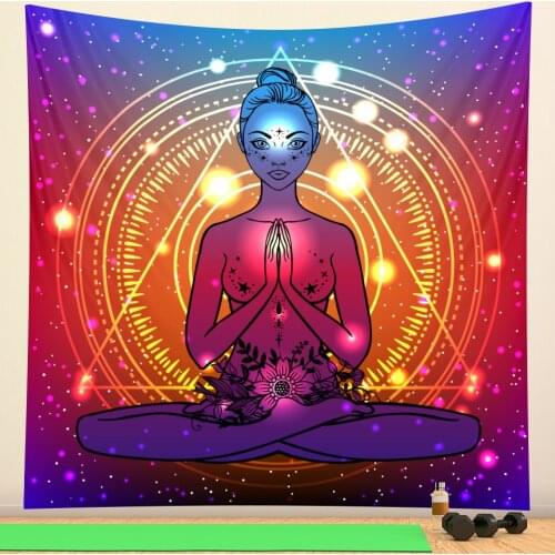 2020 Indian Buddha meditation tapestry wall decoration witchcraft tapestry Bohemian Hippie home decoration Mandala yoga mat