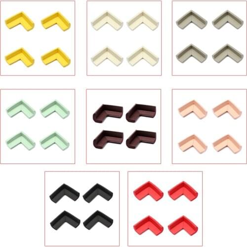 4pcs Child Baby Safety Desk Table Edge Cover Guard Corner Protector Cushion black