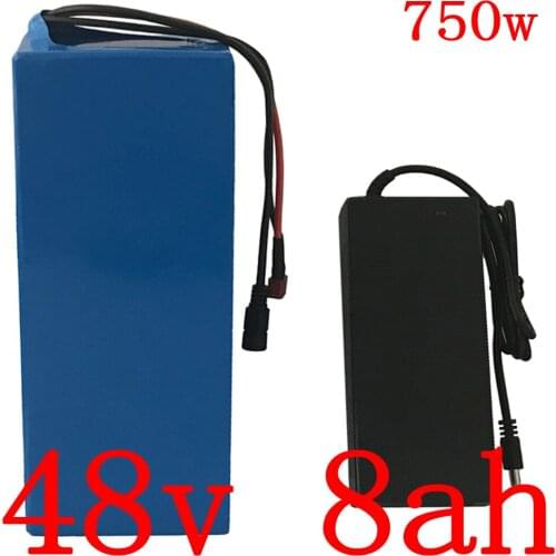 48V lithium battery pack 48V electric bicycle battery 48V 8AH 500W 750W Li-ion electric scooter battery with 15A BMS+ 2A charger