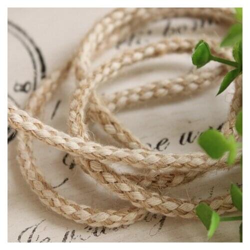 5mm 12M/lot Fabric diy accessories handmade hemp rope knitted hemp cotton rope zakka decoration hot-selling