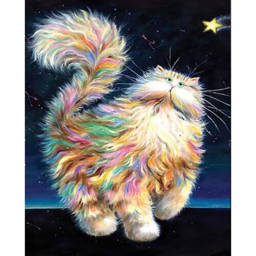 5D Diamond Painting Animals Cat Diamond Embroidery Full Square Diamond Mosaic Cross Stitch Landscape Home Decor