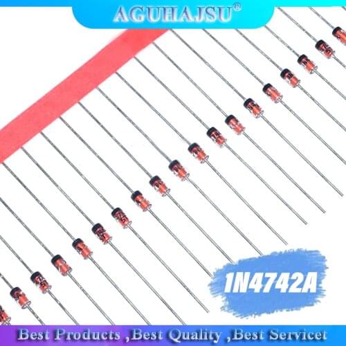 100pcs 1W diode DO-41 1N4742A 12V 1N4741A 11V 1N4740A 10V 1N4739A 9V1 1N4738A 8V2 1N4737A 7V5 1N4736A 6V8