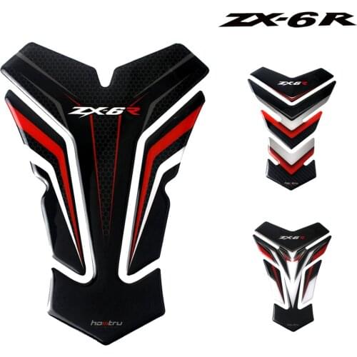 For Kawasaki ZX6R ZX-6R 636 3D Resin Tank Pad Protector For Motorcycle Decal Sticker