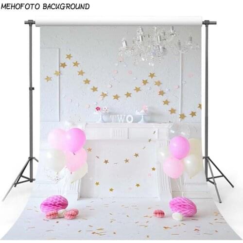Photography Backdrop Background 5x7 Newborn Crystal Chandelier Golden Stars White Fireplace Backgrounds for Birthday Party Photo