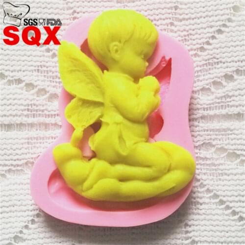 Exquisite Quality praying boy modeling Cake Molds Fondant Silicone Molds Candy Moulds Kitchen accessories SQ1524