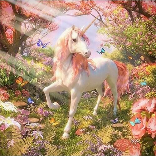 JMINE Div 5D forest garden flower unicorn Full Diamond Painting cross stitch kits art Cartoon 3D paint by diamonds