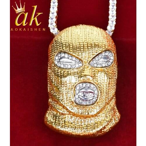 CSGO Pendant 4mm Tennis Chain Gold Color Cubic Zircon plated hip gold jewelry