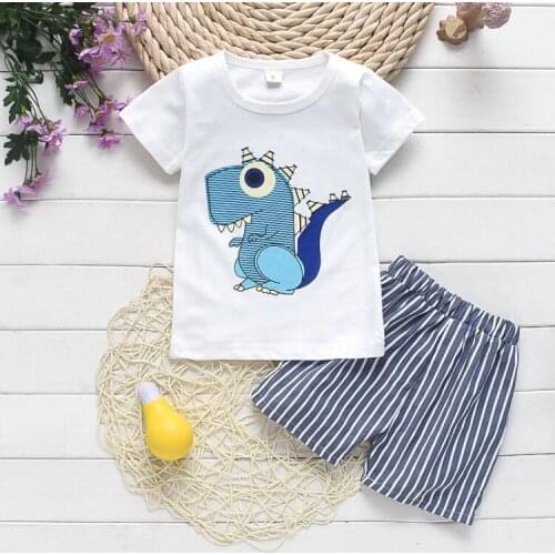 BibiCola children boys summer set fashion cotton T-shirt + pants 2pcs little boys outfits for 0-4 years old baby