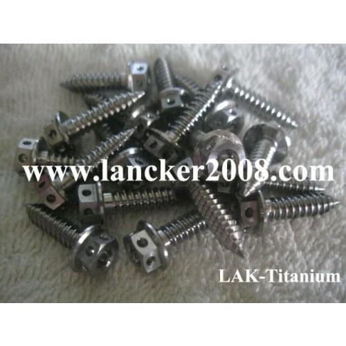 M5*20 Gr5 hexagon flanged head self-tapping titanium alloy bolt/screw for Motor nature color