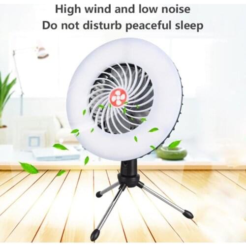 3 In 1USB Charging Multi-Function Ceiling Fan Light Adjustable Wind Speed LED Air Cooler Lamp with Bracket for Home Livingroom