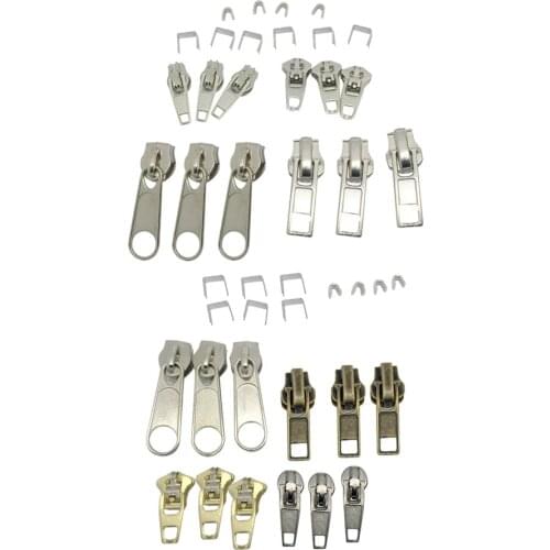 44x Instant Zipper Repair Kit Zip Sliders Stops Removable Replacement