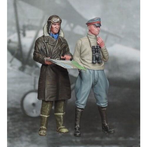 1/32 Resin Model Building Kit Figure Pilots 54mm