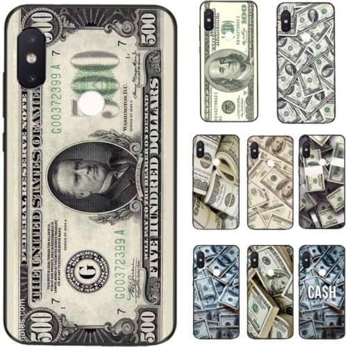 FHNBLJ money Dollar bills cash Silicone Black Phone Case for Xiaomi Redmi 5 5Plus 6 6A 4X 7 7A 8 8A 9 Note 5 5A 6 7 8 8Pro 8T 9