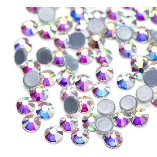 Hot fix Rhinestones Iron On Rhinestones For Clothes High Quality Crystal AB Hot back Glass Stone For Nail Art Sewing Fabric
