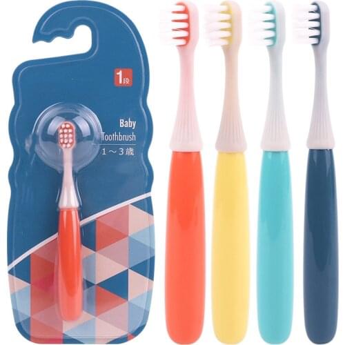 1-3 Year Old Baby Deciduous Tooth Care Toothbrush Toddler Soft Hair Training Toothbrush Baby Tooth Guard Children Toothbrush