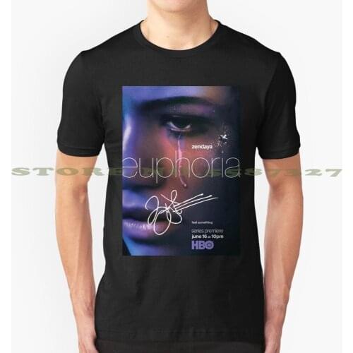 Zendaya Signed “Euphoria” Poster Graphic Custom Funny Hot Sale Tshirt Euphoria Zendaya Rue Rue Bennett Jules Jules Vaughn Rue