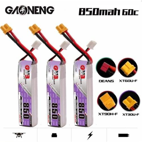 1-3Pcs GNB 2S 7.6V Max 120C 850mAh 60C HV Lipo Battery XT30U-F Plug for Happymodel FPV Racing Cine Whoop BetaFPV Drone RC Parts