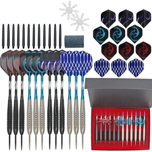 12 Pcs Darts Needle Darts Aluminum Darts With 12 Spare Pole 1 Pcs Grindstone Gift And Dart Style Gift Box Packaging