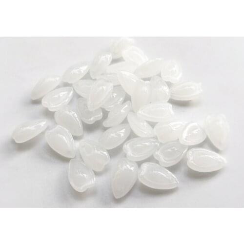 20 Pieces/lot 8x13mm White Color Czech Glass Beads Teardrop-shaped Lampwork Beads For Jewelry Making Pendant Findings