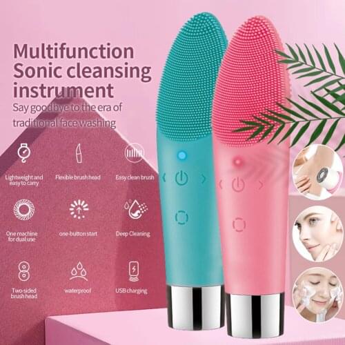 3-in-1 Electric Face Cleansing Brush with Hair Shaver Pore Deep Cleansing Brush Rechargeable Face Massage Brush