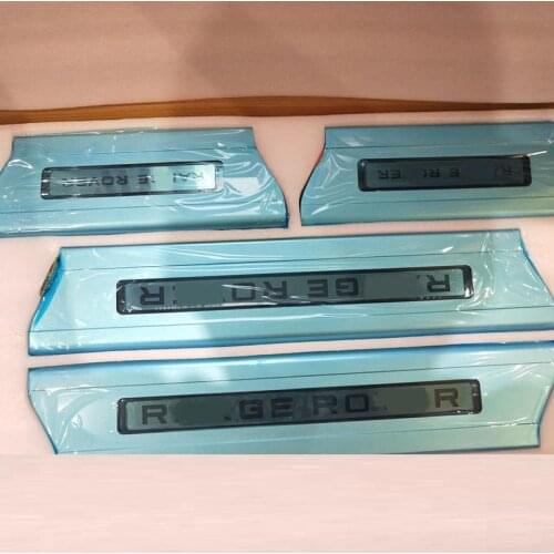 4 pieces for Land Rover Range Rover 2014 2015 2016 2017 2018 2019 LED door sills trim plate cover guard high quality