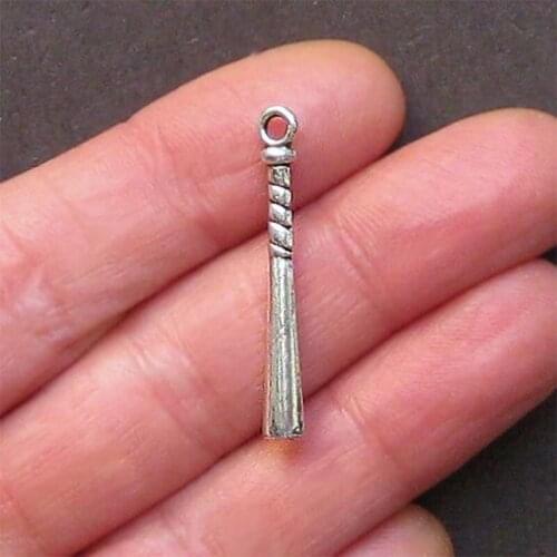 4Pcs Baseball Charms Antique Silver Color Tone Pendant Findings Fit DIY Necklace Accessories Handmade Jewelry Makeing Supplies