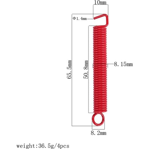 4x Red Electric Guitar Tremolo Bridge Tension Springs for Bridge