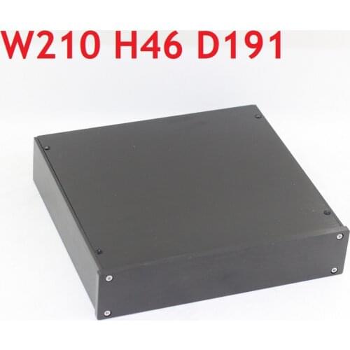 2204 DAC Amplifier Case Aluminum Chassis Power Amplifier Supply DIY Case Size W210 H46 L191 AMP Rear Preamplifier Chassis Small