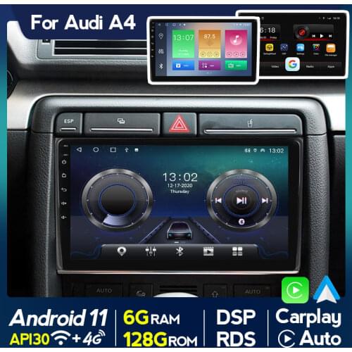 IPS Android 10.0 Car Radio For Audi A4 B8 B7 B6 S4 RS4 SEAT Exeo Multimedia Video Player Navigation GPS no 2din DVD Carplay WIFI