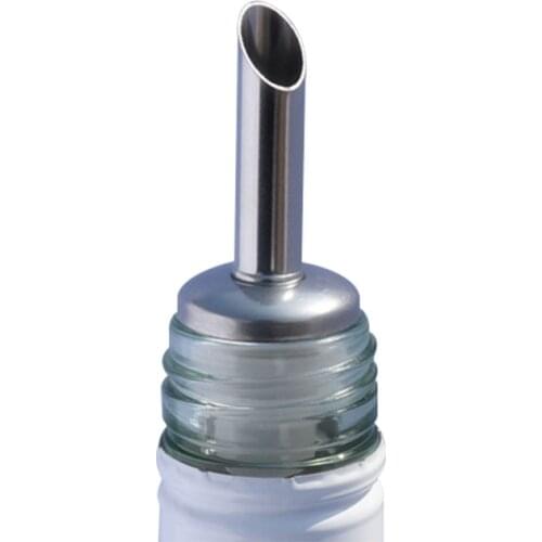 Free shipping 100pcs oil pourer stainless steel + food grade silicon good quality very useful bottle pourer