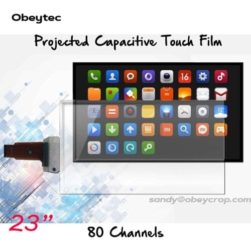 Free Shipping ,obeytec 23" Wide 16:9 Transparent Interactive Touch Film, 10 points, Driver free, Easy Install