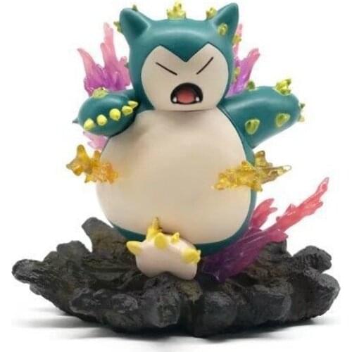 Pokemon Anime Figures Runaway Snorlax Cartoons Kids Toy PVC Action Figure Collections Ornaments Model Dolls Gifts for Children