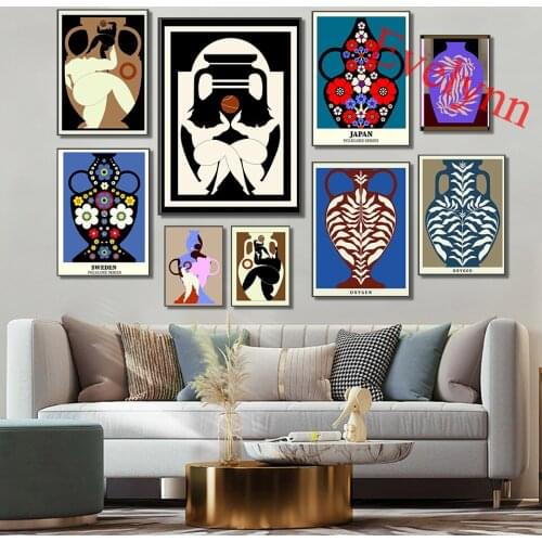 Vases Art Posters Flora Sweden Folklore Series Japan Folklore Series Warrior Oxygen Roma Art Home Decor Canvas Wall Art Prints