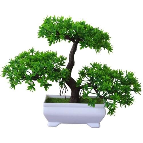 1Pc Artificial Plants Bonsai Small Tree Pot Plants Fake Flowers Potted Ornaments for Home Decoration Room Hotel Garden Decor