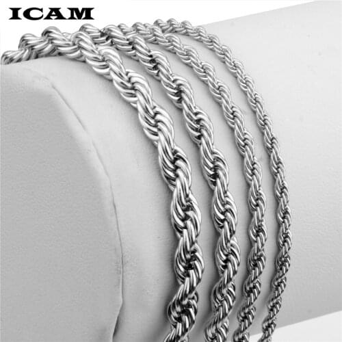 ICAM Unique Mens Bracelet Double Chain Bracelet Silver Stainless Steel Wheat Box Chain Link Bracelets Male Jewelry Dropshipping