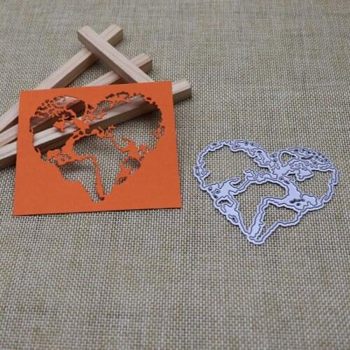 2021 New Arrival Heart Background Metal Cutting Dies For Scrapbooking DIY Cards Stencil Paper Craft Handmade Album