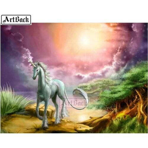 New 5d diy diamond painting unicorn kit full square drill 3d diamond embroidery animal diamond mosaic artwork gift SE148