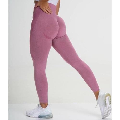 Wholesale Candy Color Seamless Fitness Sports Pants Workout Slacks for Women High Waist Gym Yoga Leggings