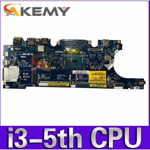 Original laptop Mainboard For DELL Latitude E5250 i3-5010U CN-0C82TW 0C82TW LA-A891P SR23Z DDR3 MOTHERBOARD