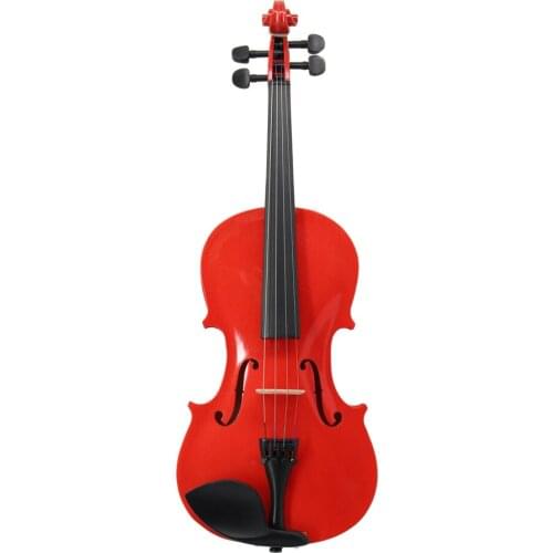 W/ Case Bow Rosin Shoulder Rest Mute Strings Solid Wood Violino Red Acoustic Violin 4/4 3/4 1/2 1/4 1/8 for Beginner Students
