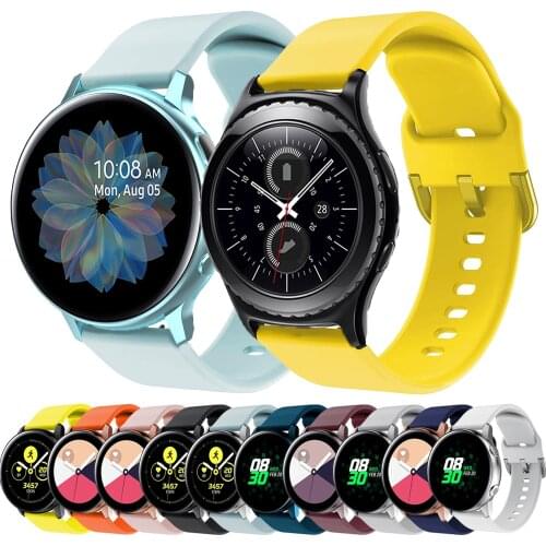 20mm strap For Samsung Galaxy Watch Active2 40 44 3 41mm wrist bracelet Bracelet Gear S2 Classic Womens watch smart Accessories