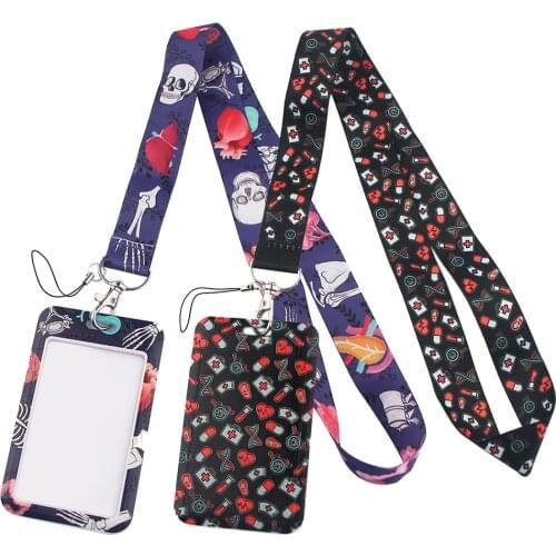 P5998 Medical Human Organ Medicine Doctor Lanyard for Key Badge Holder Neck Strap For Card Cover Key Chain Key Nurse Accessories