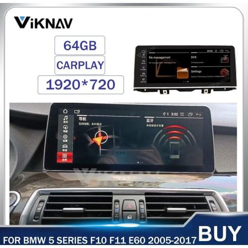Android System 4G 64G Car Radio For BMW 5 Series F10 F11 F07 E60 2005-2017 Multimedia Radio IPS Screen Stereo Carplay Head Unit