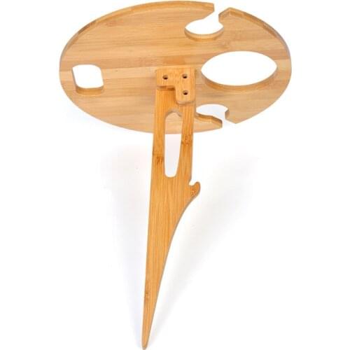 Outdoor beach wine rack portable bamboo folding wine rack wood craft wine rack creative wine rack